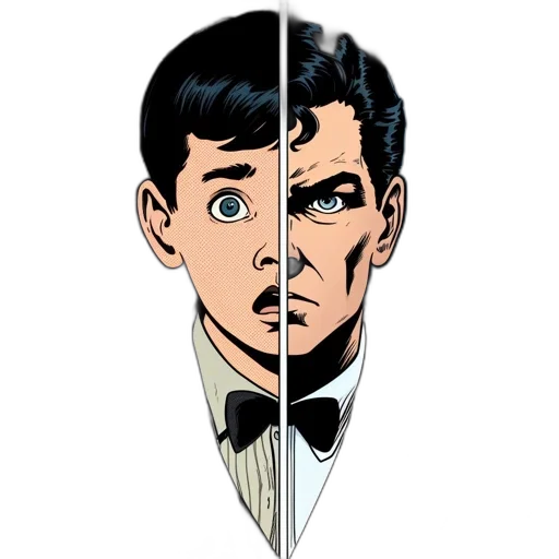 face, mask, comic book art, cartoon transparent PNG cut-out
