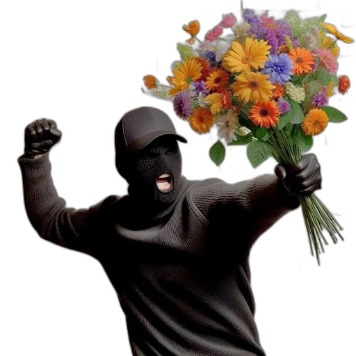 flower, mask, robot, hat transparent PNG cut-out