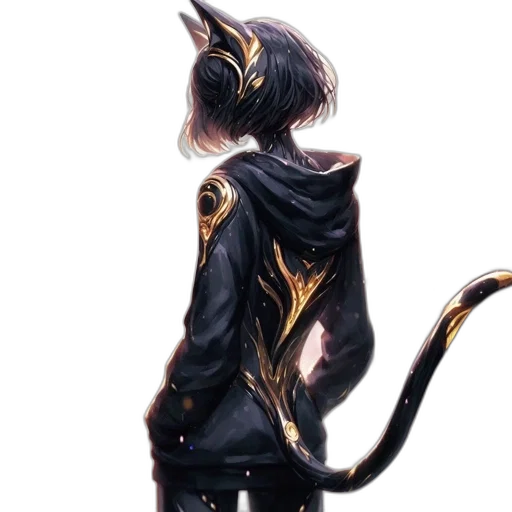 jacket, staff, dragon, mask transparent PNG cut-out