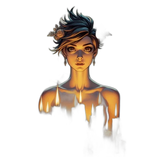 face, mask, hair, crown transparent PNG cut-out
