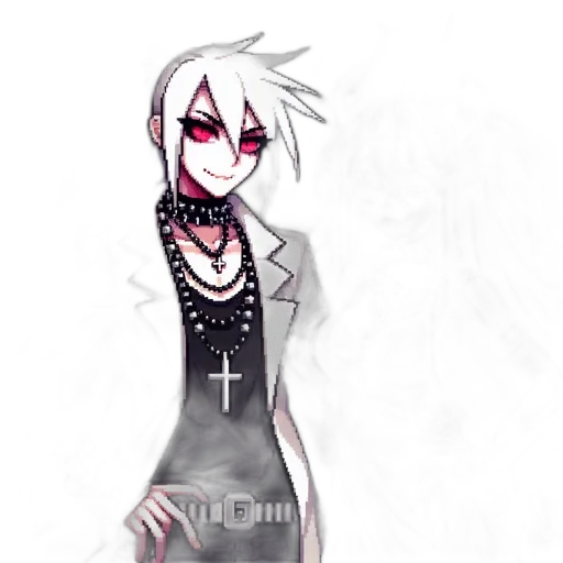 dress, creature, concept art, pixel art transparent PNG cut-out