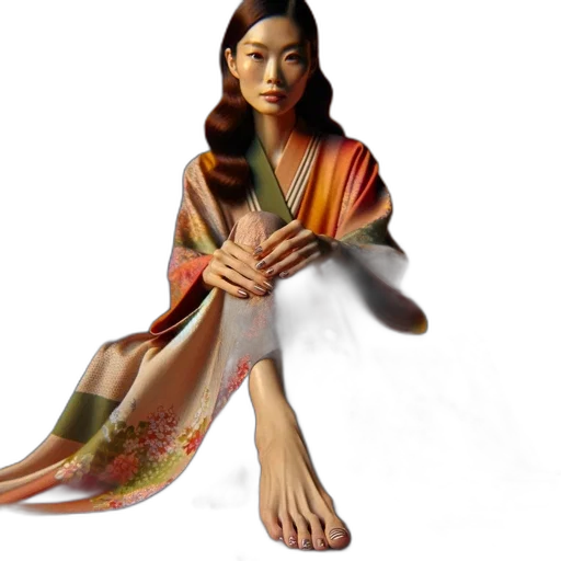 dress, jewelry, staff, photorealistic transparent PNG cut-out
