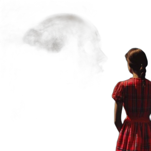 dress, mask, hair, umbrella transparent PNG cut-out