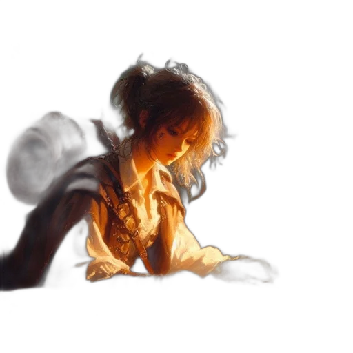 dress, dragon, flower, weapon transparent PNG cut-out