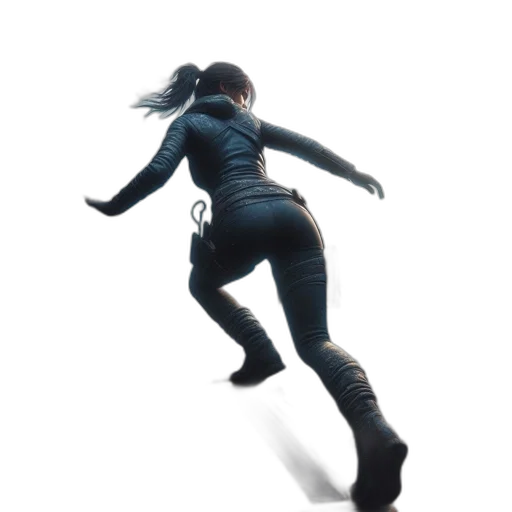 jacket, robot, staff, concept art transparent PNG cut-out