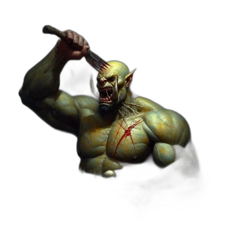 staff, creature, weapon, face transparent PNG cut-out