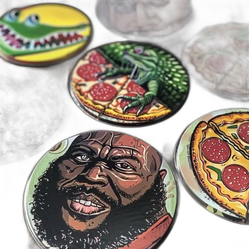 colorful, coasters, magnets, vibrant transparent PNG cut-out