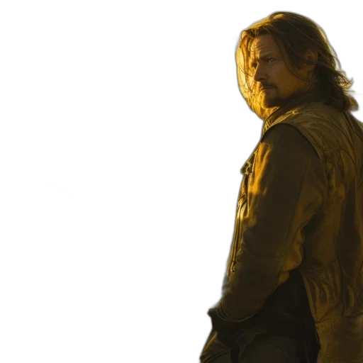 jacket, sword, outer space, golden transparent PNG cut-out