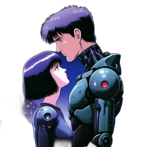 robot, vaporwave, concept art, cyberpunk transparent PNG cut-out