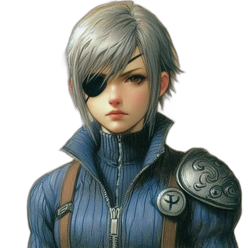 jacket, face, weapon, staff transparent PNG cut-out