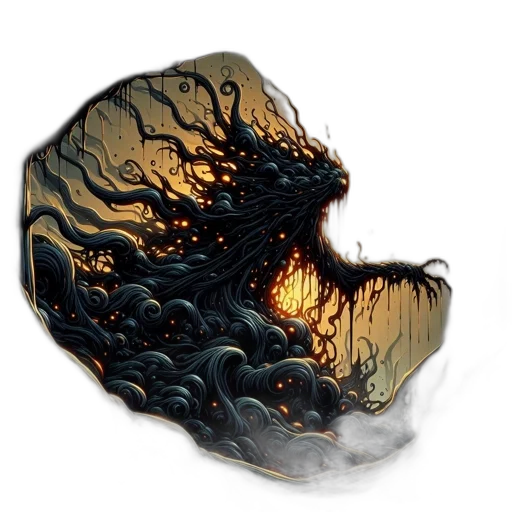 dragon, hair, mask, jewelry transparent PNG cut-out