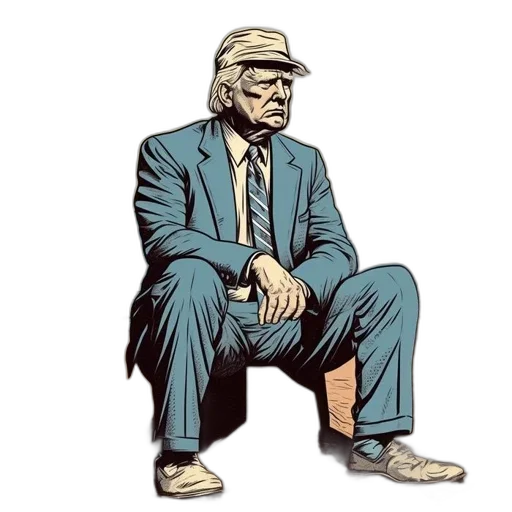 jacket, hat, comic book art, concept art transparent PNG cut-out