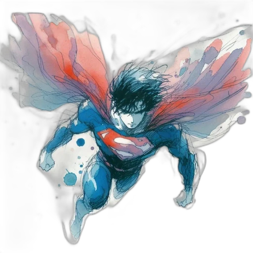 concept art, comic book art, watercolor, fantasy art transparent PNG cut-out