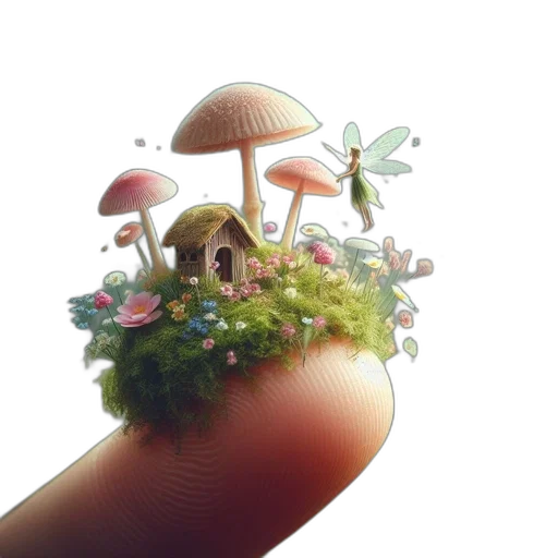 flower, hat, crown, creature transparent PNG cut-out