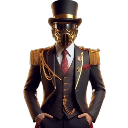 mask, robot, jacket, staff transparent PNG cut-out