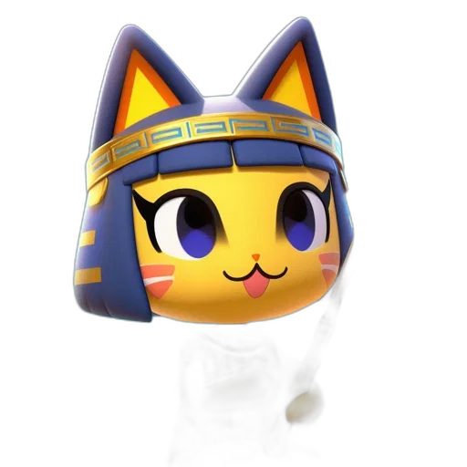 hat, staff, mask, 3d render transparent PNG cut-out