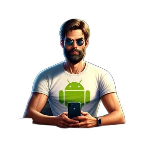 jacket, staff, face, robot transparent PNG cut-out