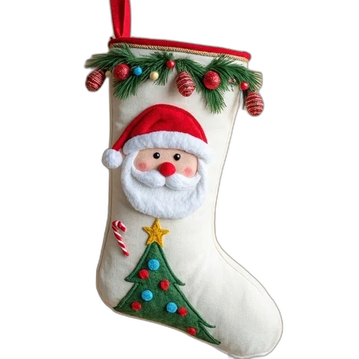 shoes, white, christmas, stocking transparent PNG cut-out