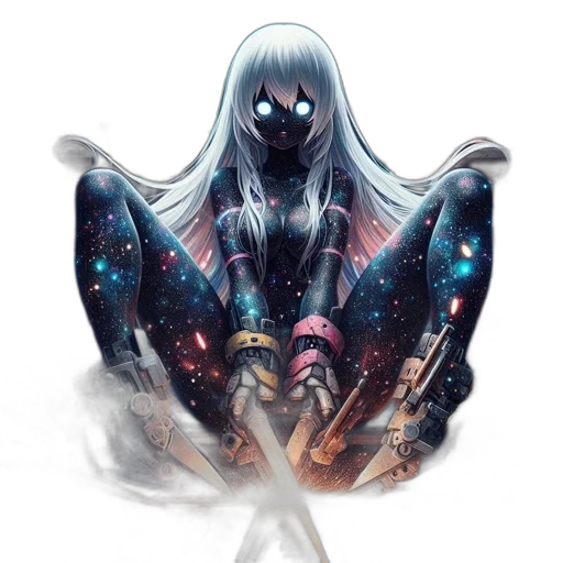 dragon, robot, sword, creature transparent PNG cut-out