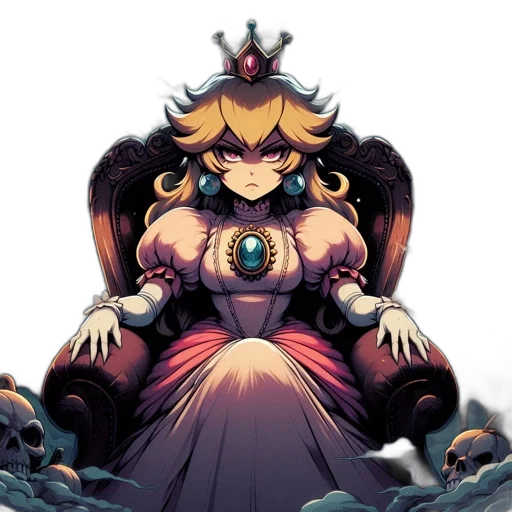 crown, dress, jewelry, staff transparent PNG cut-out