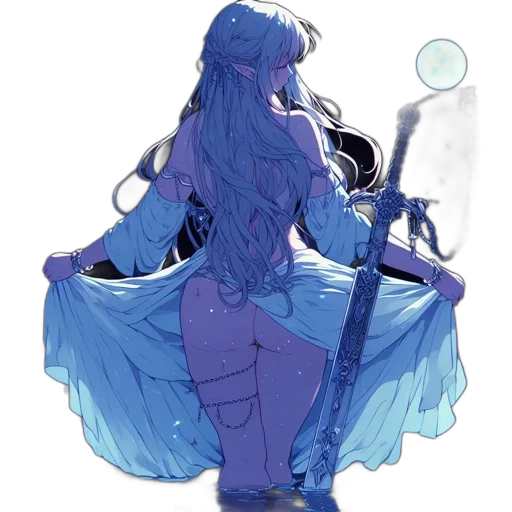 staff, dress, sword, weapon transparent PNG cut-out