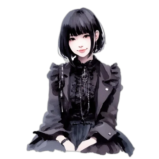 jacket, dress, staff, face transparent PNG cut-out