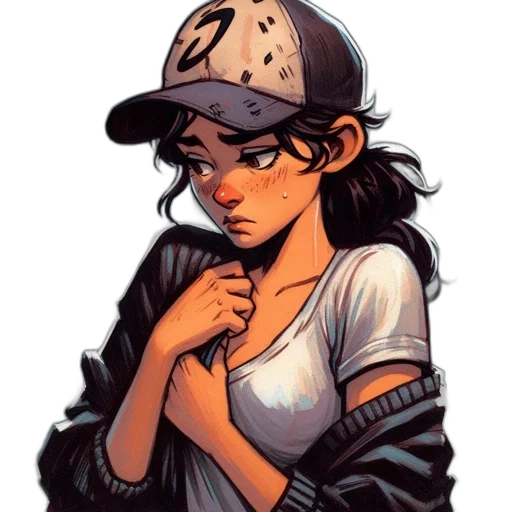 hat, jacket, comic book art, cartoon transparent PNG cut-out