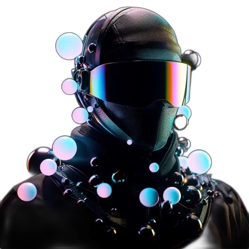 mask, robot, jacket, staff transparent PNG cut-out