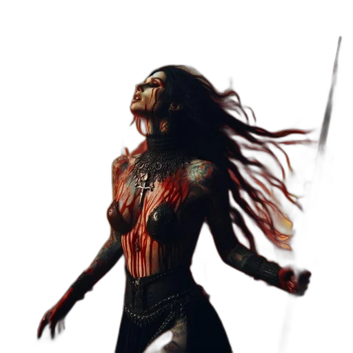 creature, hair, concept art, comic book art transparent PNG cut-out