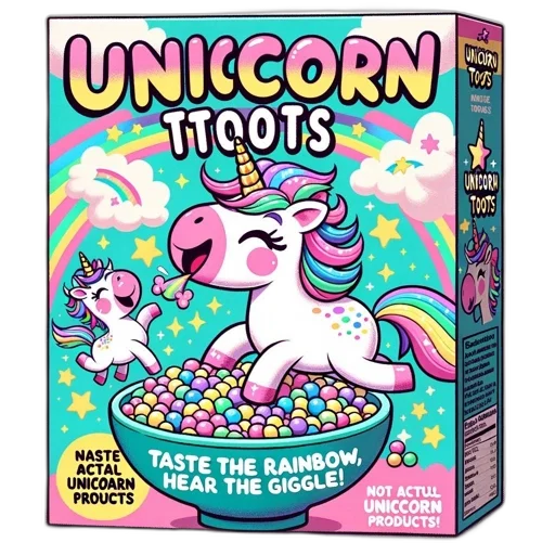 monochrome, vibrant, packaging, unicorn transparent PNG cut-out