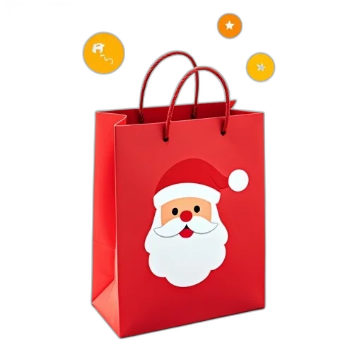 red, shopping, bag, white transparent PNG cut-out