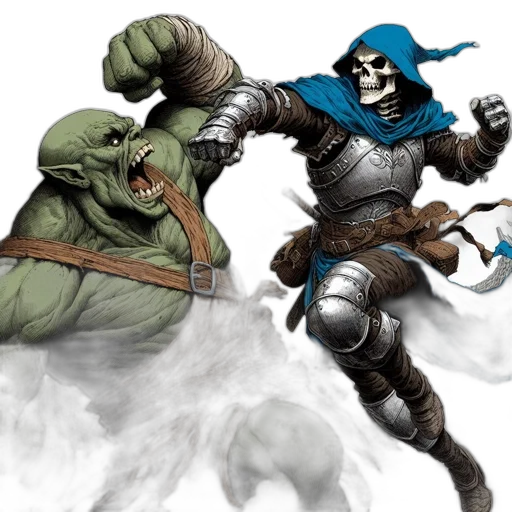 concept art, comic book art, fantasy art, fierce transparent PNG cut-out