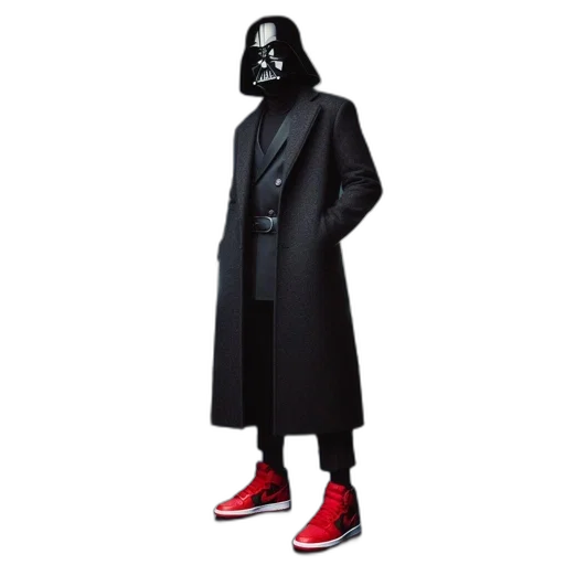 jacket, shoes, mask, staff transparent PNG cut-out