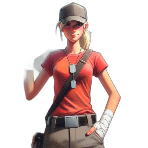 staff, weapon, hat, jacket transparent PNG cut-out