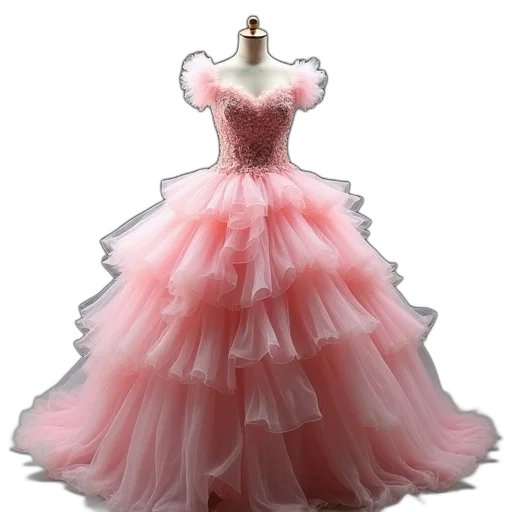 dress, crown, 3d render, photorealistic transparent PNG cut-out