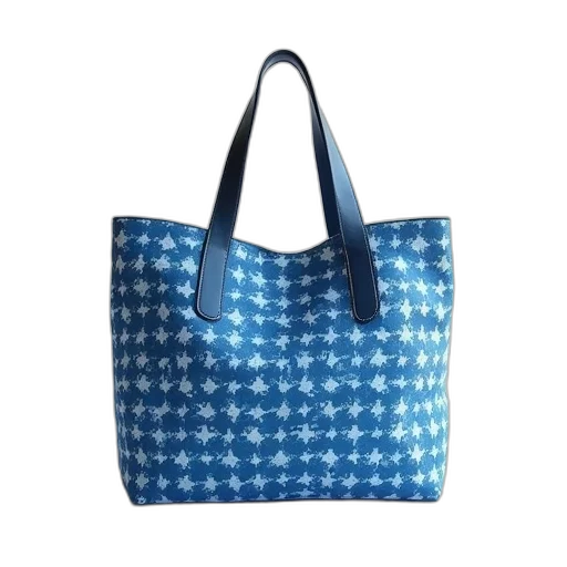 blue, women, tote, bag transparent PNG cut-out