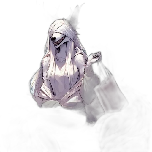 staff, mask, creature, dress transparent PNG cut-out