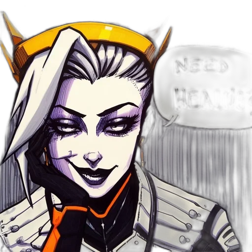 face, concept art, comic book art, fantasy art transparent PNG cut-out