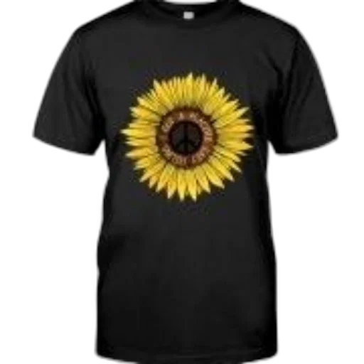 flower, black, t-shirt, vibrant transparent PNG cut-out