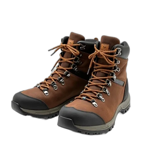 shoes, 3d render, pair, brown transparent PNG cut-out