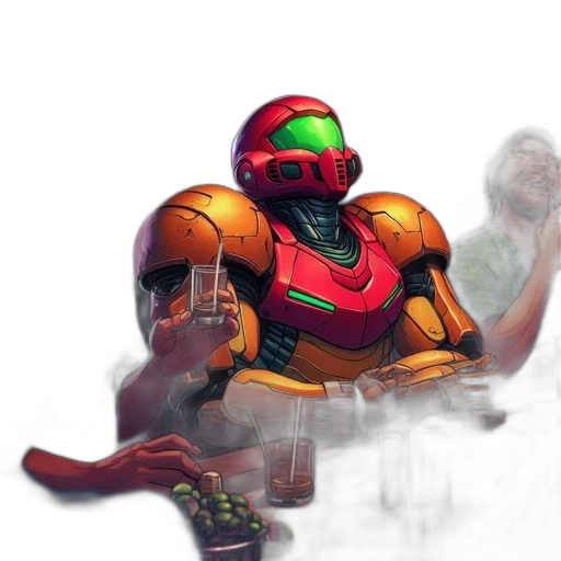 robot, weapon, creature, mask transparent PNG cut-out