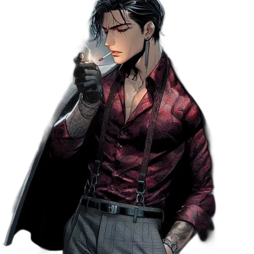 jacket, comic book art, concept art, fantasy art transparent PNG cut-out