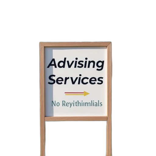 3d render, advising, services, sign transparent PNG cut-out