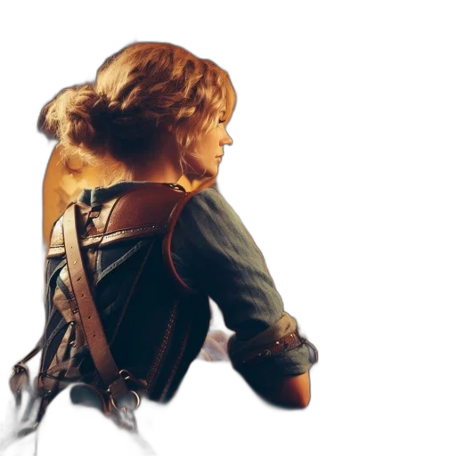 jacket, sword, weapon, hair transparent PNG cut-out