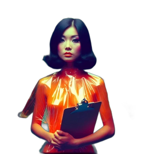 dress, robot, staff, concept art transparent PNG cut-out