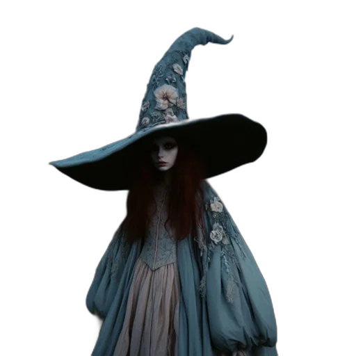 hat, dress, staff, mask transparent PNG cut-out