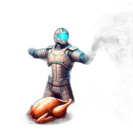 robot, mask, creature, weapon transparent PNG cut-out