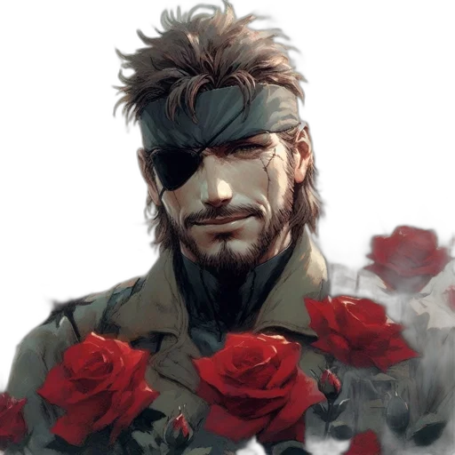 weapon, flower, face, concept art transparent PNG cut-out