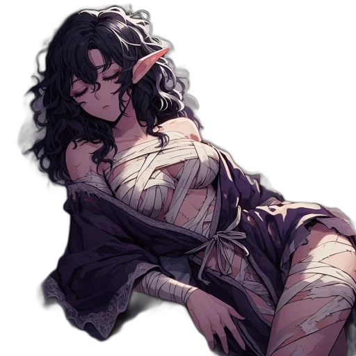 dress, weapon, watercolor, concept art transparent PNG cut-out