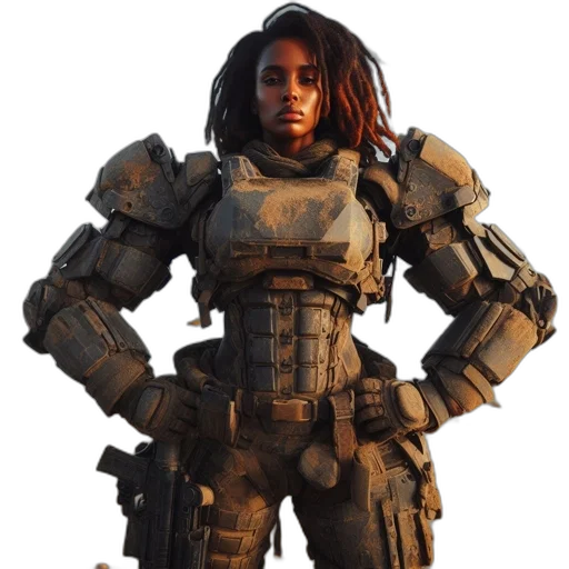 robot, weapon, concept art, 3d render transparent PNG cut-out